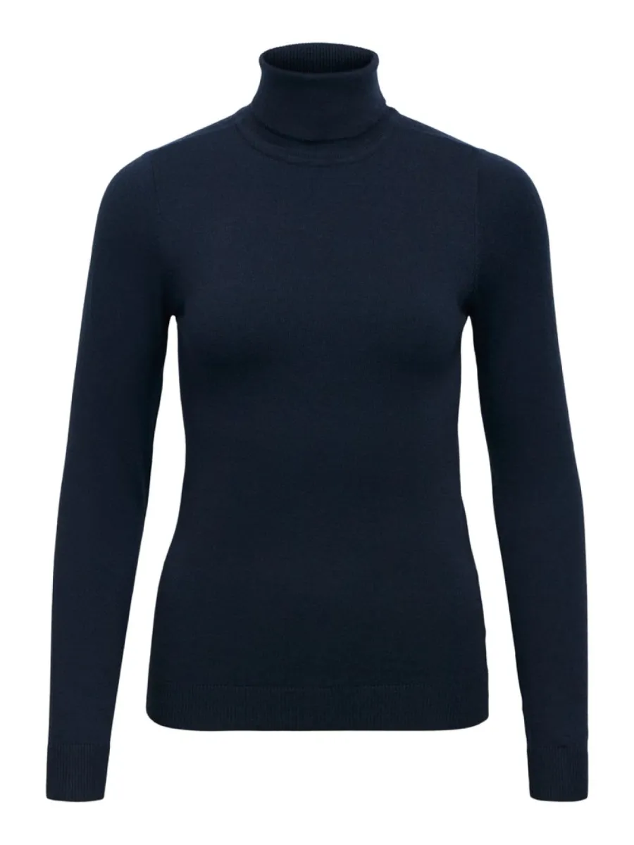 OBJECT-OBJTHESS L/S ROLLNECK KNIT PULLOVER-23033228-Sky Captain-NAVY