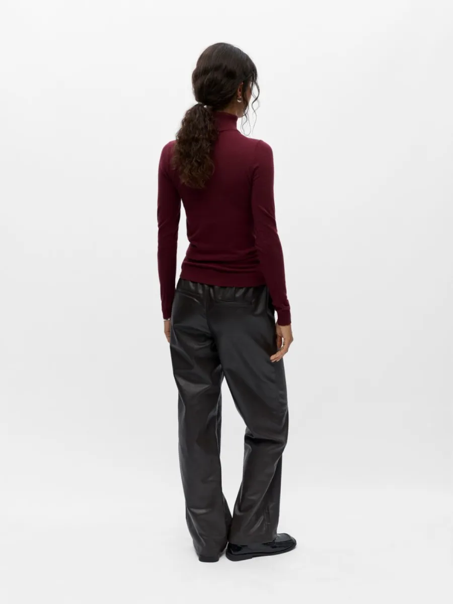object-objthess-l-s-rollneck-knit-pullover-23033228-windsor-wine-bordeaux-4 OBJECT-OBJTHESS L/S ROLLNECK KNIT PULLOVER-23033228-Windsor Wine-BORDEAUX