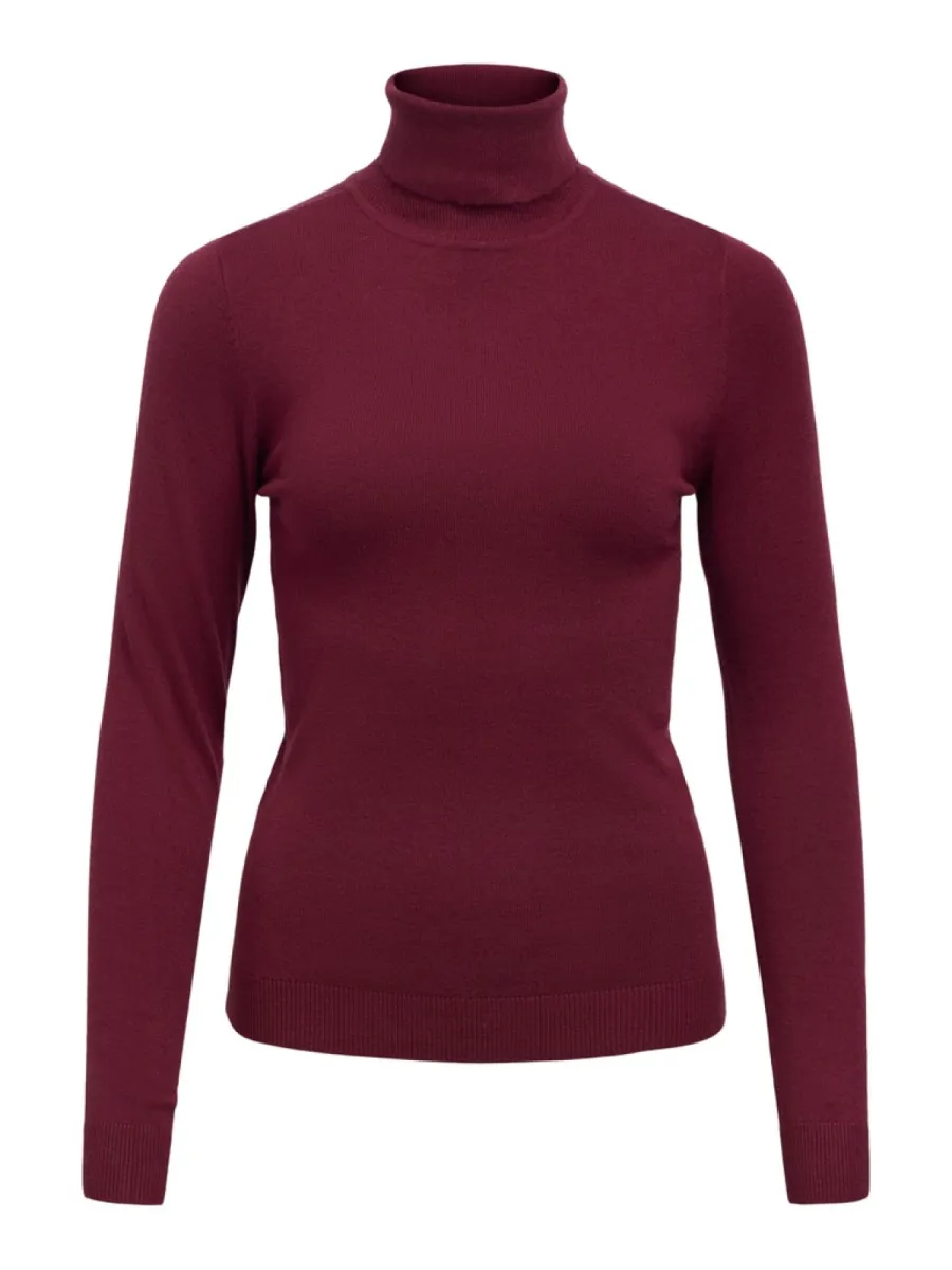 OBJECT-OBJTHESS L/S ROLLNECK KNIT PULLOVER-23033228-Windsor Wine-BORDEAUX