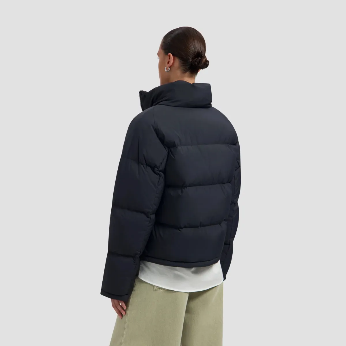 Olaf-Puffer jacket-W260603-Black-ZWART