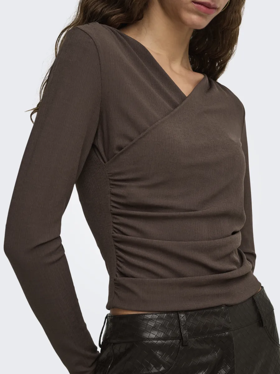 only-onllexi-l-s-wrap-top-jrs-15383493-coffee-bean-cafe-2 ONLY-ONLLEXI L/S WRAP TOP JRS-15383493-Coffee Bean-CAFE