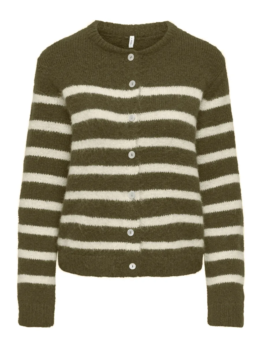 ONLY-ONLMAGGIE LS BASEBALL NECK CARDI CC-15375125-Beech-GROEN