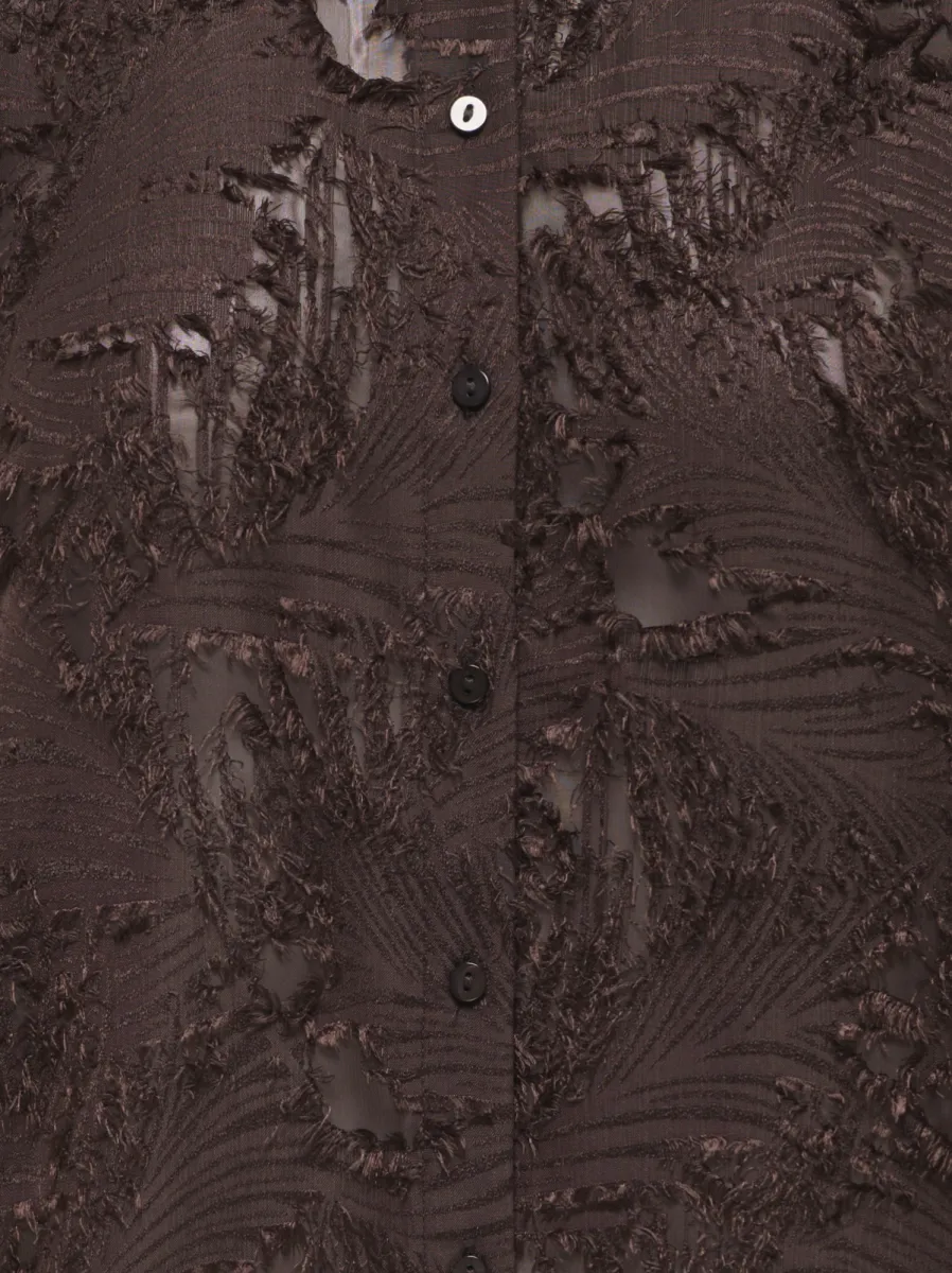 ONLY-ONLMOVIDA L/S JAQUARD SHIRT WVN-15383679-Coffee Bean-CAFE