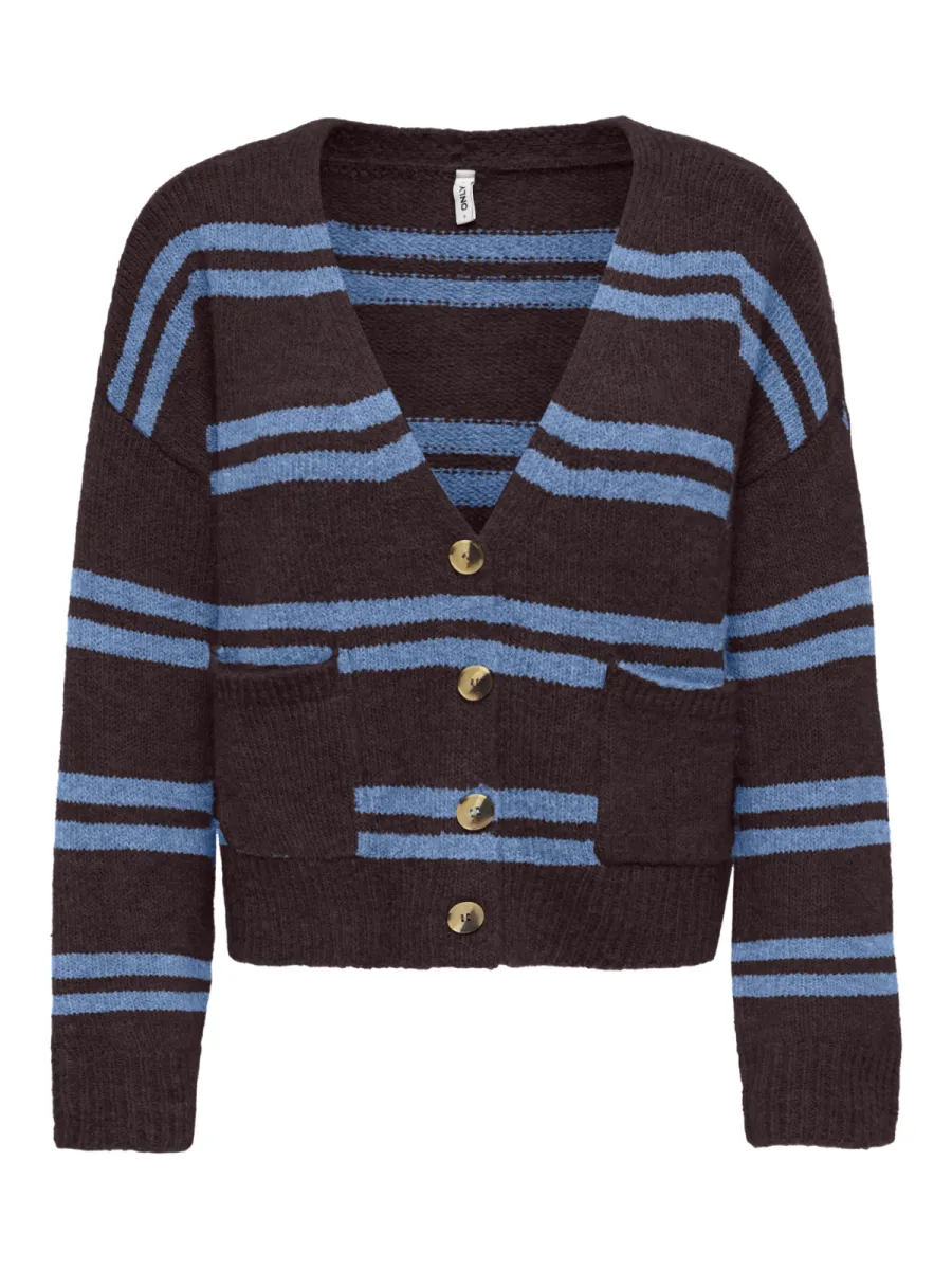 ONLY-ONLSOPHIE LS V-NECK CARDIGAN BF KNT-15382191-Fudge-BRUIN