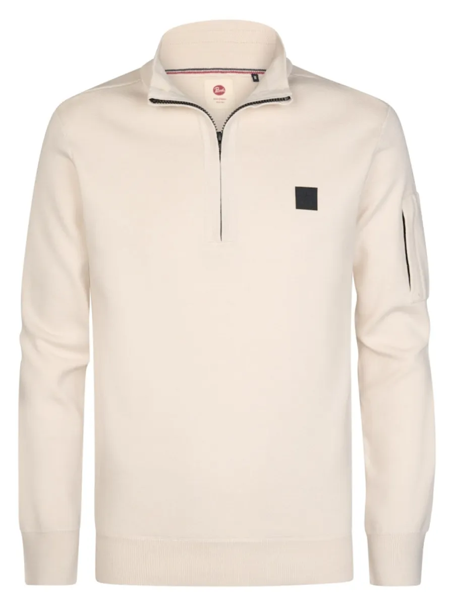 PETROL INDUSTRIES-Men knitwear collar-M-3060-KWC248-0007 Antique white-OFF WHITE