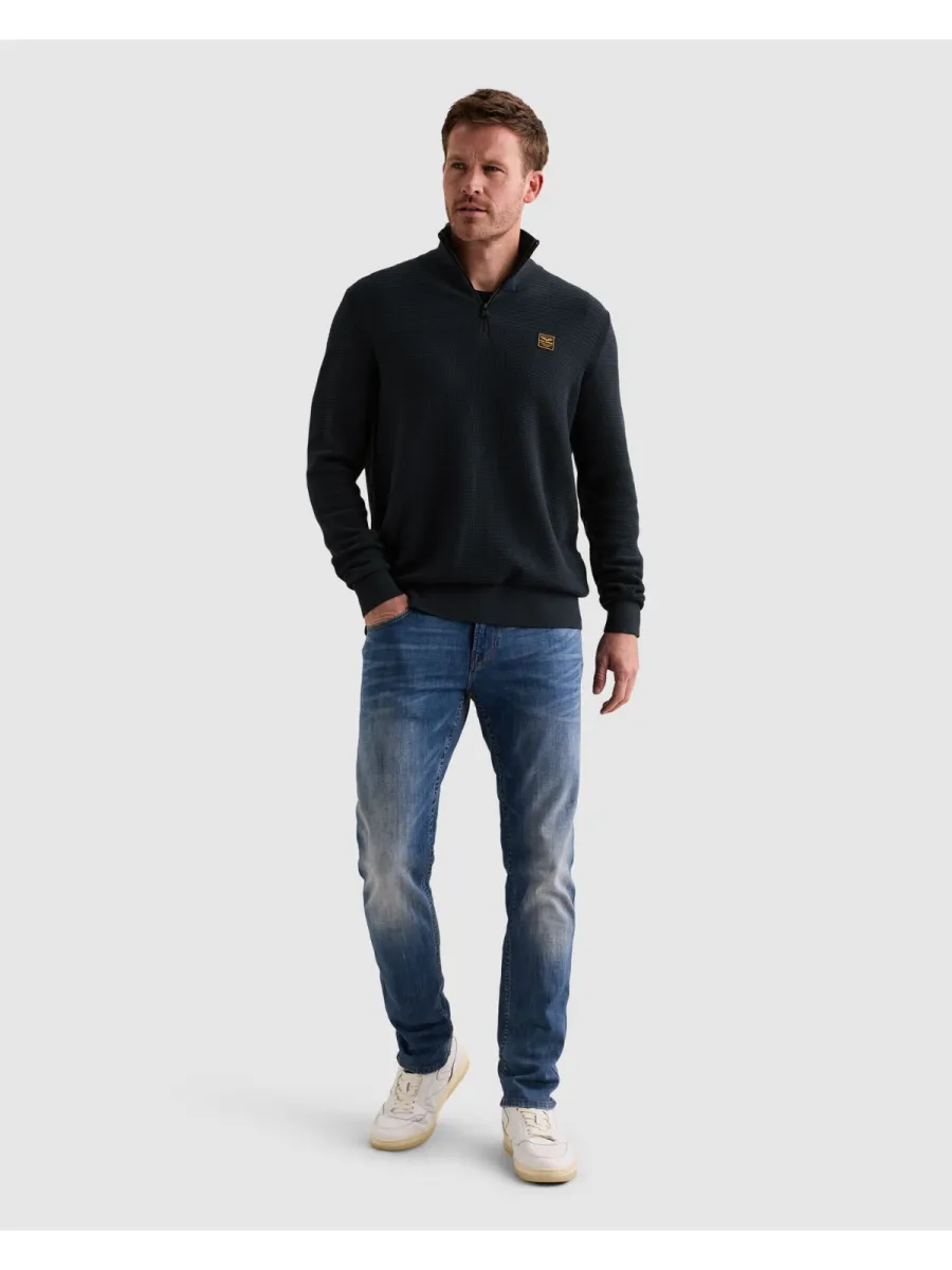 pme-legend-half-zip-collar-cotton-mouline-organic-pkw2610301-5281-salute-blue-3 PME LEGEND-Half zip collar cotton mouline (organic)-PKW2610301-5281 Salute-BLUE