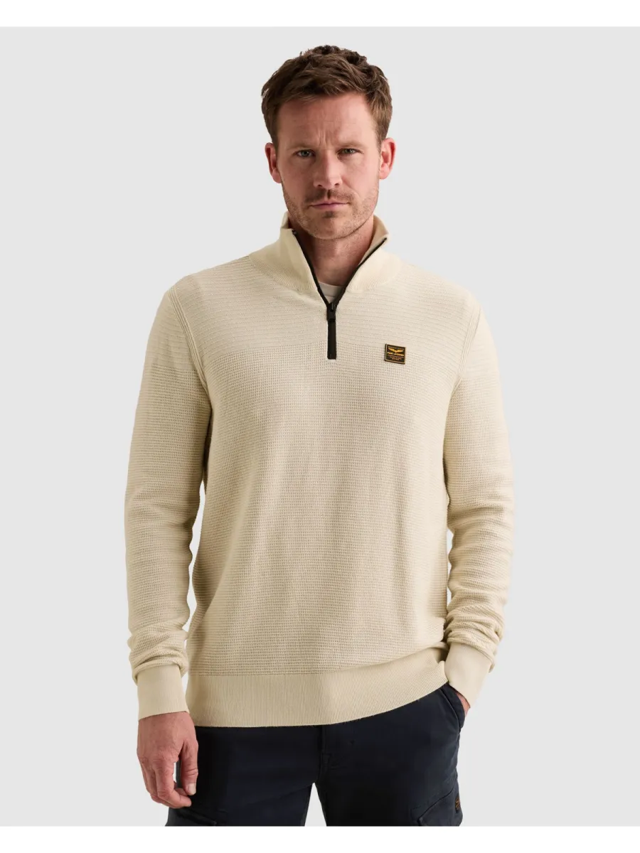 pme-legend-half-zip-collar-cotton-mouline-organic-pkw2610301-7013-bone-white-off-white-1 PME LEGEND-Half zip collar cotton mouline (organic)-PKW2610301-7013 Bone white-OFF WHITE