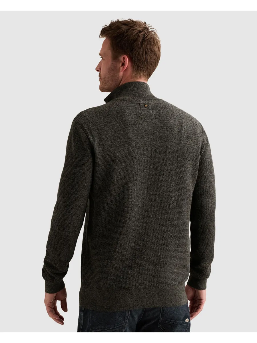 pme-legend-half-zip-collar-cotton-mouline-organic-pkw2610301-9067-jet-black-zwart-2 PME LEGEND-Half zip collar cotton mouline (organic)-PKW2610301-9067 Jet black-ZWART