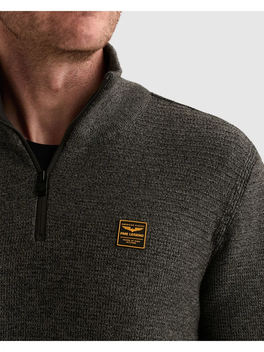 pme-legend-half-zip-collar-cotton-mouline-organic-pkw2610301-9067-jet-black-zwart-4 PME LEGEND-Half zip collar cotton mouline (organic)-PKW2610301-9067 Jet black-ZWART