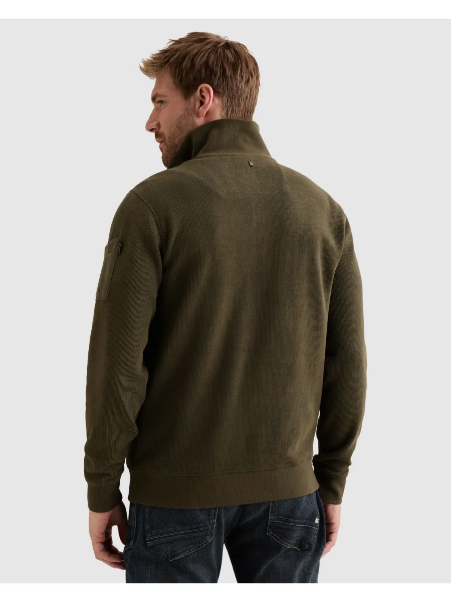 pme-legend-half-zip-collar-flat-knit-look-psw2609457-8039-beluga-bruin-2 PME LEGEND-Half zip collar flat knit look-PSW2609457-8039 Beluga-BRUIN