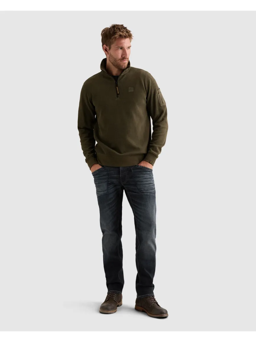 pme-legend-half-zip-collar-flat-knit-look-psw2609457-8039-beluga-bruin-3 PME LEGEND-Half zip collar flat knit look-PSW2609457-8039 Beluga-BRUIN