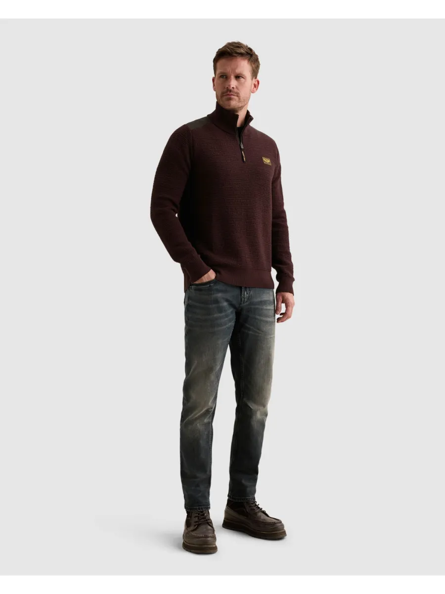 pme-legend-half-zip-collar-texture-yarn-pkw2610307-4357-dark-aubergine-aubergine-2 PME LEGEND-Half zip collar texture yarn-PKW2610307-4357 Dark aubergine-AUBERGINE