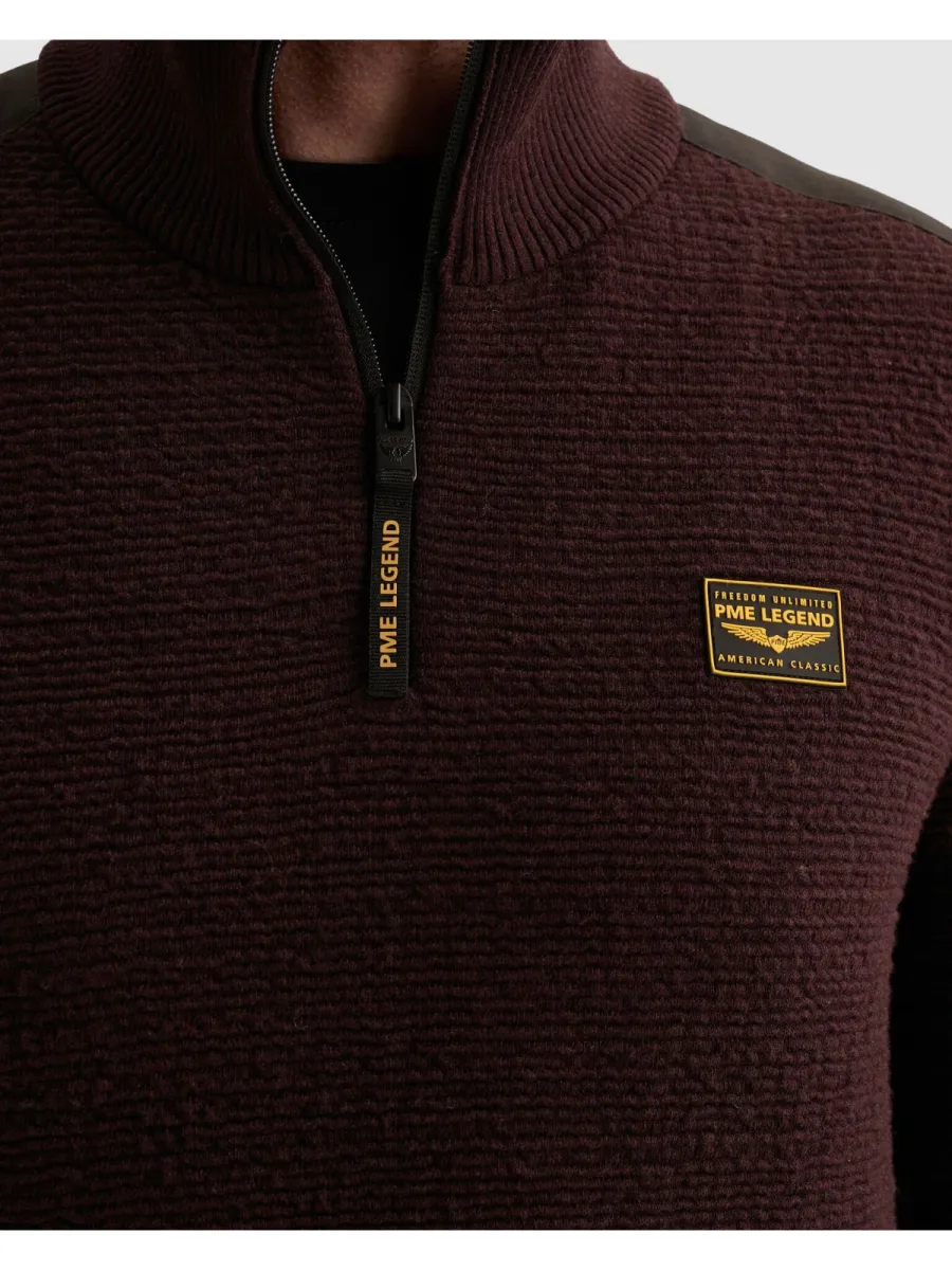 pme-legend-half-zip-collar-texture-yarn-pkw2610307-4357-dark-aubergine-aubergine-3 PME LEGEND-Half zip collar texture yarn-PKW2610307-4357 Dark aubergine-AUBERGINE