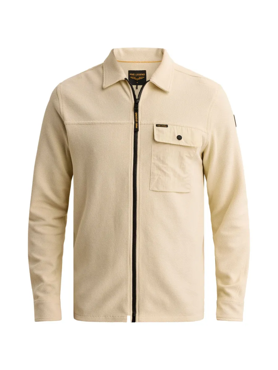 PME LEGEND-Long sleeve shirt Jersey Waffle-PSI2609268-7013 Bone white-WIT
