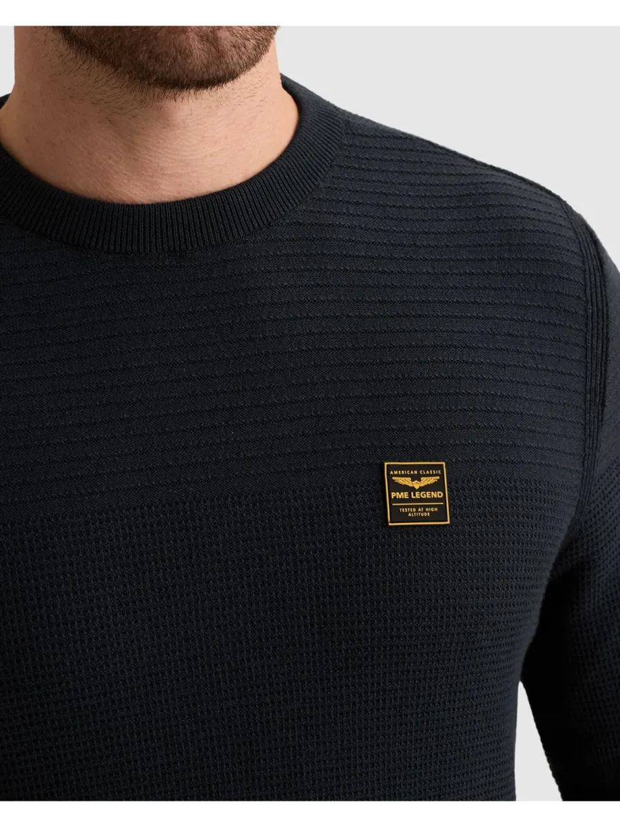 pme-legend-r-neck-cotton-mouline-pkw2610300-5281-salute-blue-2 PME LEGEND-R-neck cotton mouline-PKW2610300-5281 Salute-BLUE