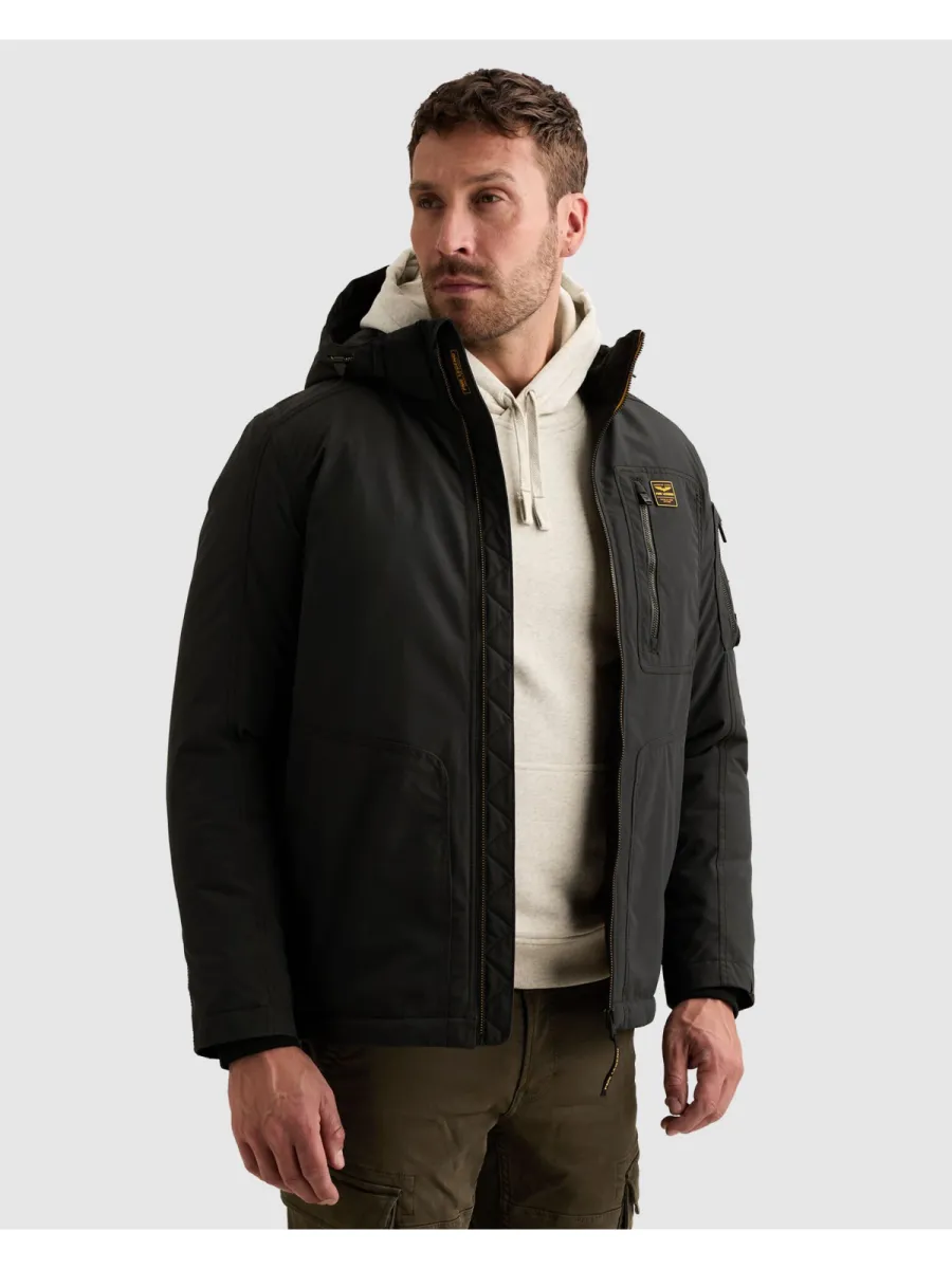 PME LEGEND-Semi long jacket CONESTOGA Dasrip-PJA2609142-9067 Jet black-ZWART