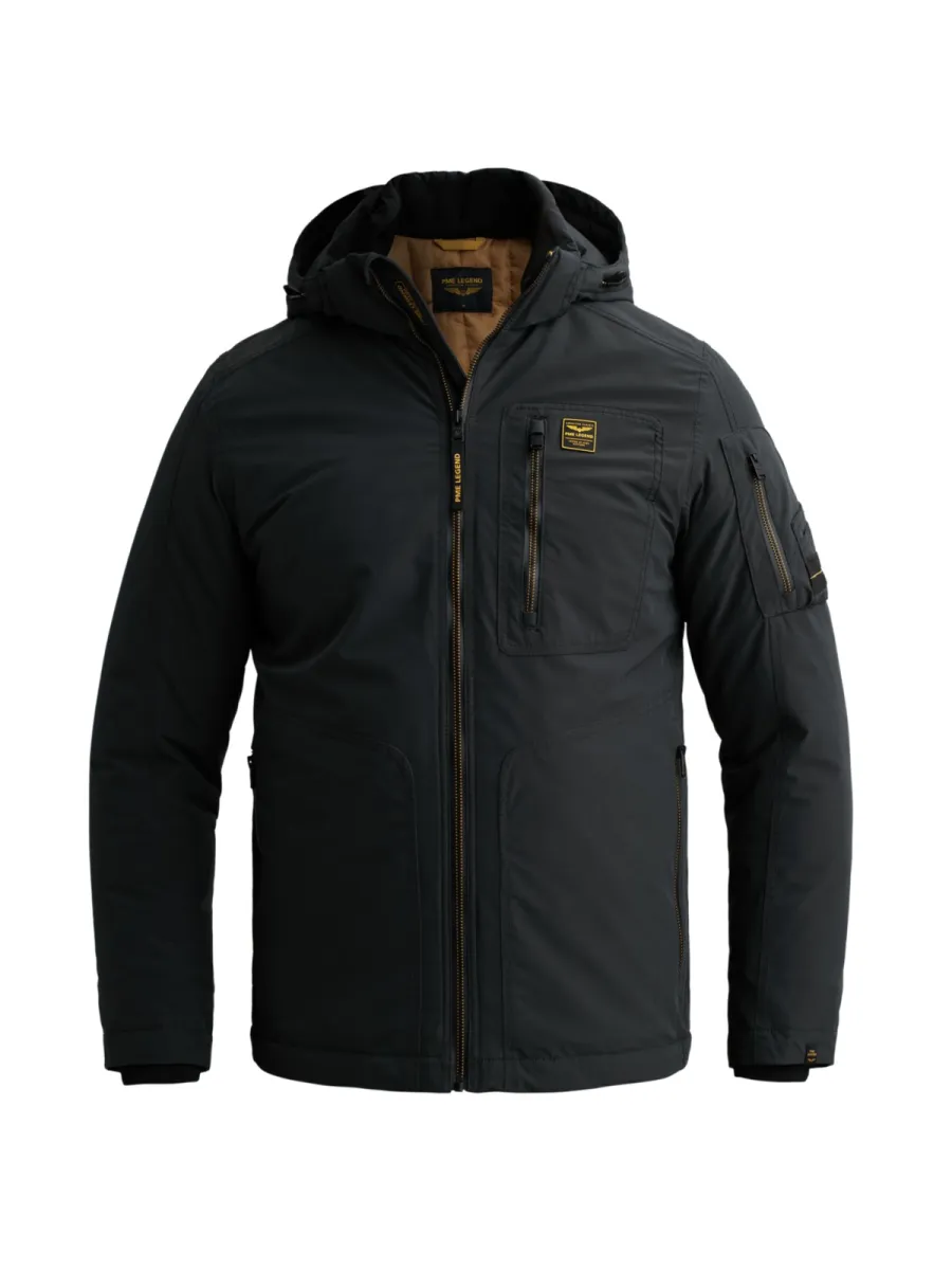 PME LEGEND-Semi long jacket CONESTOGA Dasrip-PJA2609142-9067 Jet black-ZWART
