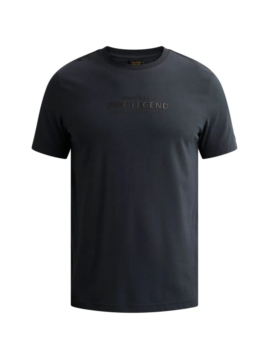 PME LEGEND-Short sleeve r-neck cotton elastan-PTSS2610584-5281 Salute-BLUE