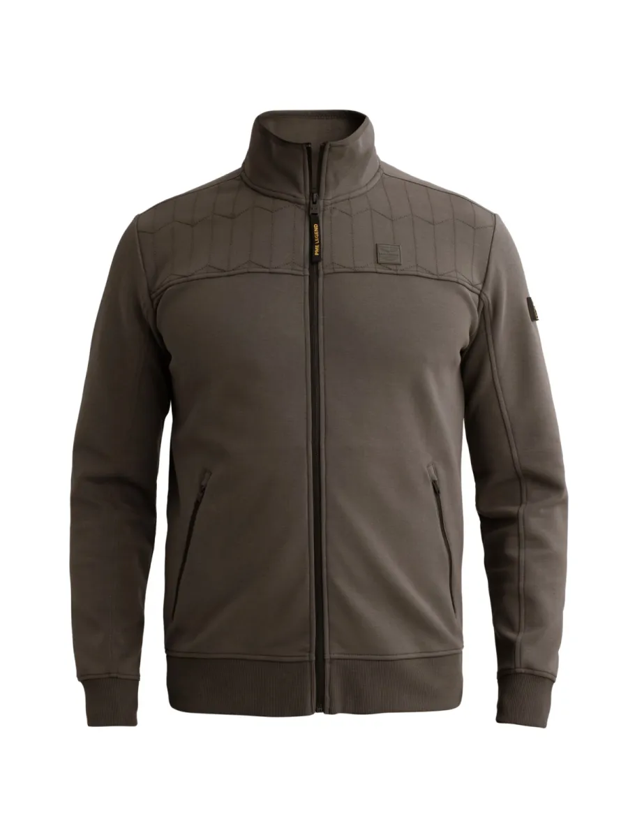 PME LEGEND-Zip jacket interlock sweat-PSW2609437-8039 Beluga-GROEN