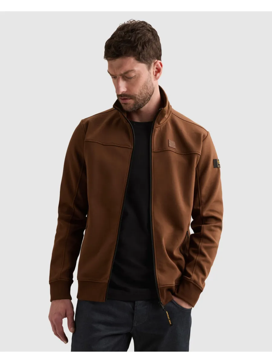PME LEGEND-Zip jacket interlock sweat-PSW2609437-8168 Cappuccino-CAFE