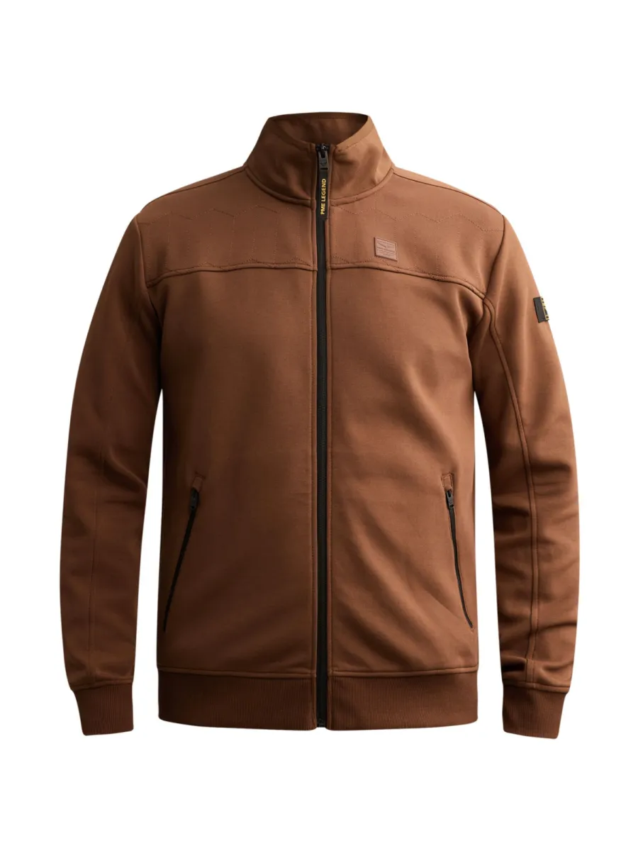PME LEGEND-Zip jacket interlock sweat-PSW2609437-8168 Cappuccino-CAFE