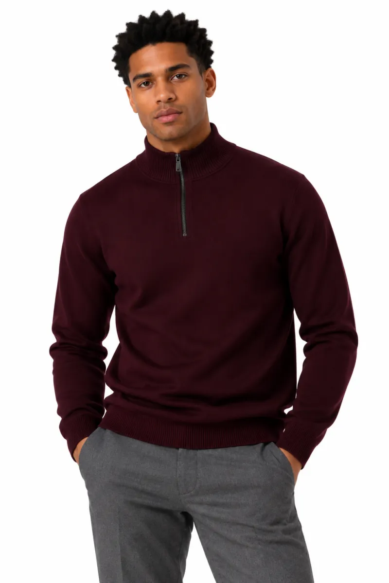 Refusion-Half zip-R1002-Bordo 26-BORDEAUX
