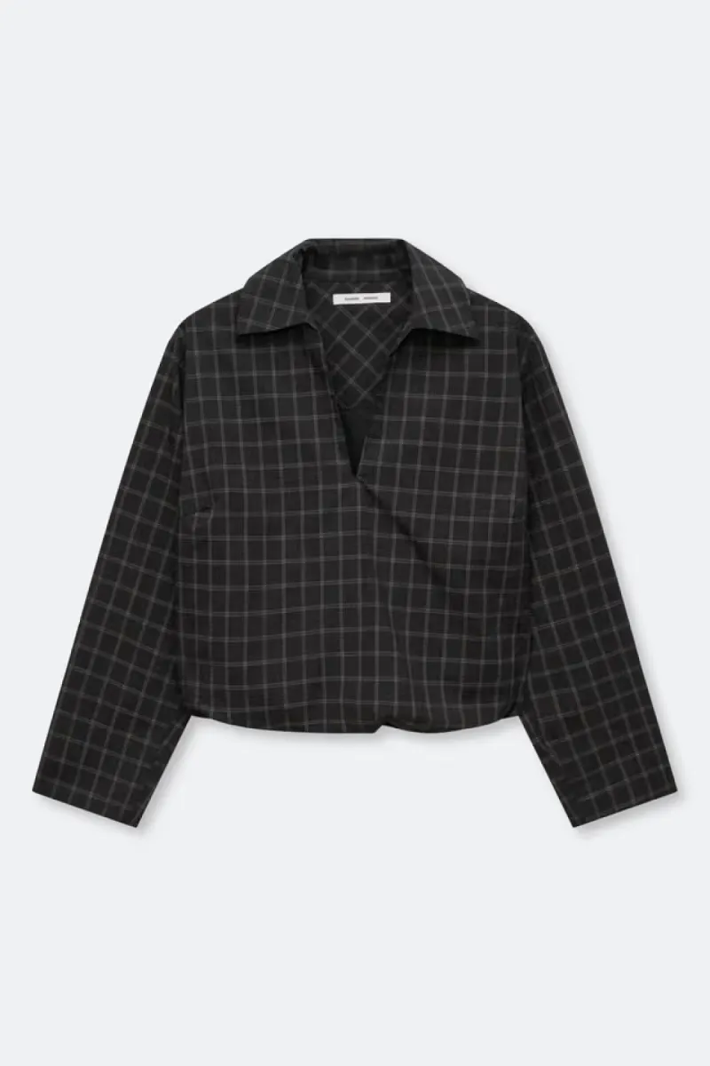 Samsoe Samsoe-Sadaphne blouse 15902-F26400091-CLR003040 Black ch.-ZWART