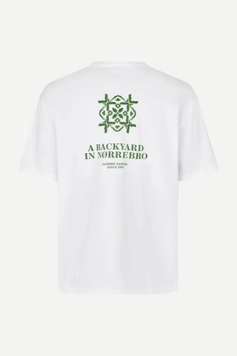 Samsoe Samsoe-Sajes t-shirt 11725-M26300104-CLR002946 Green tile-WIT