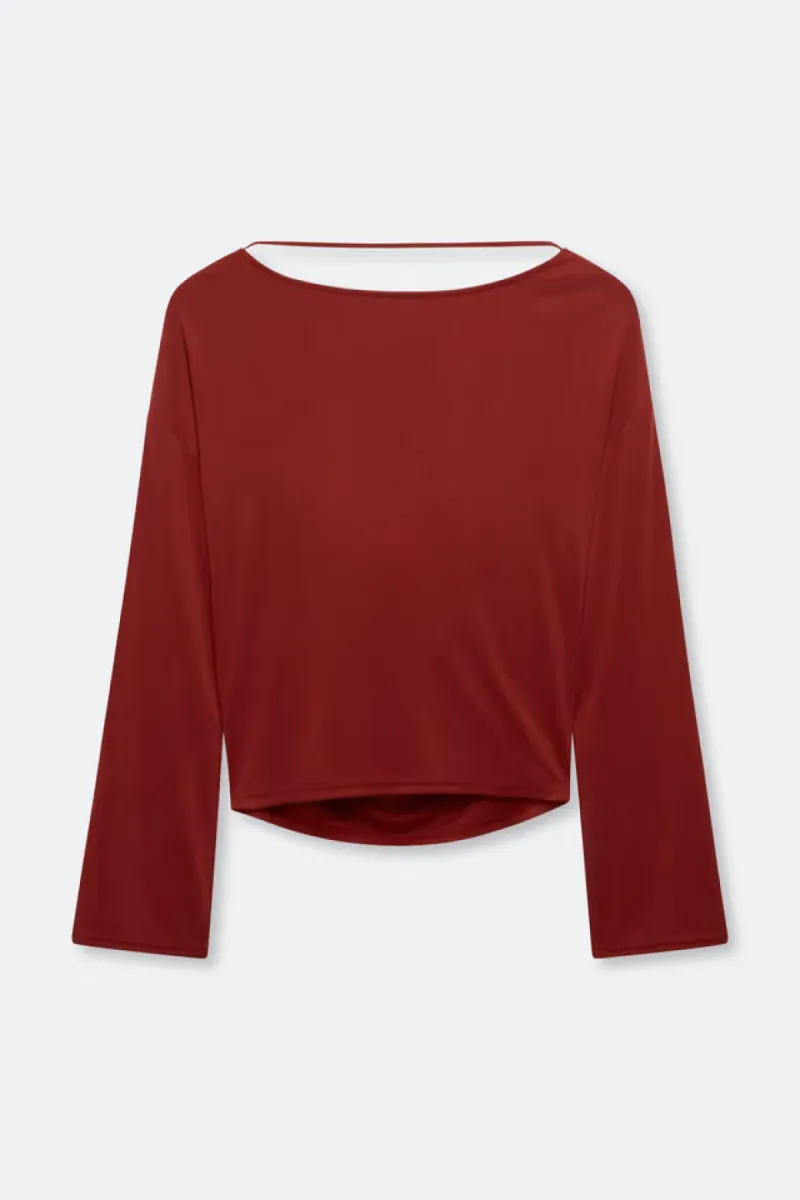 Samsoe Samsoe-Sasue top 15641-F26400048-CLR003044 Washed syrah-BORDEAUX