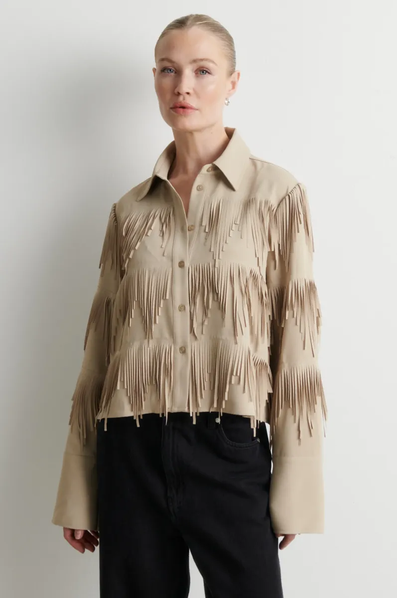 Second Female-60230-Dancing Cropped Shirt-6004 Chinchilla-ZAND