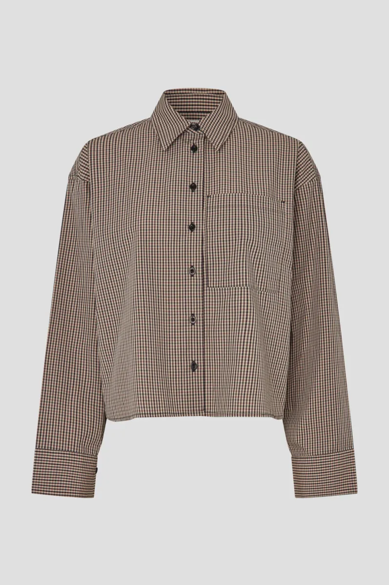 Second Female-61287-Redford Tie Shirt-6004 Chinchilla-BRUIN COMBINATIES