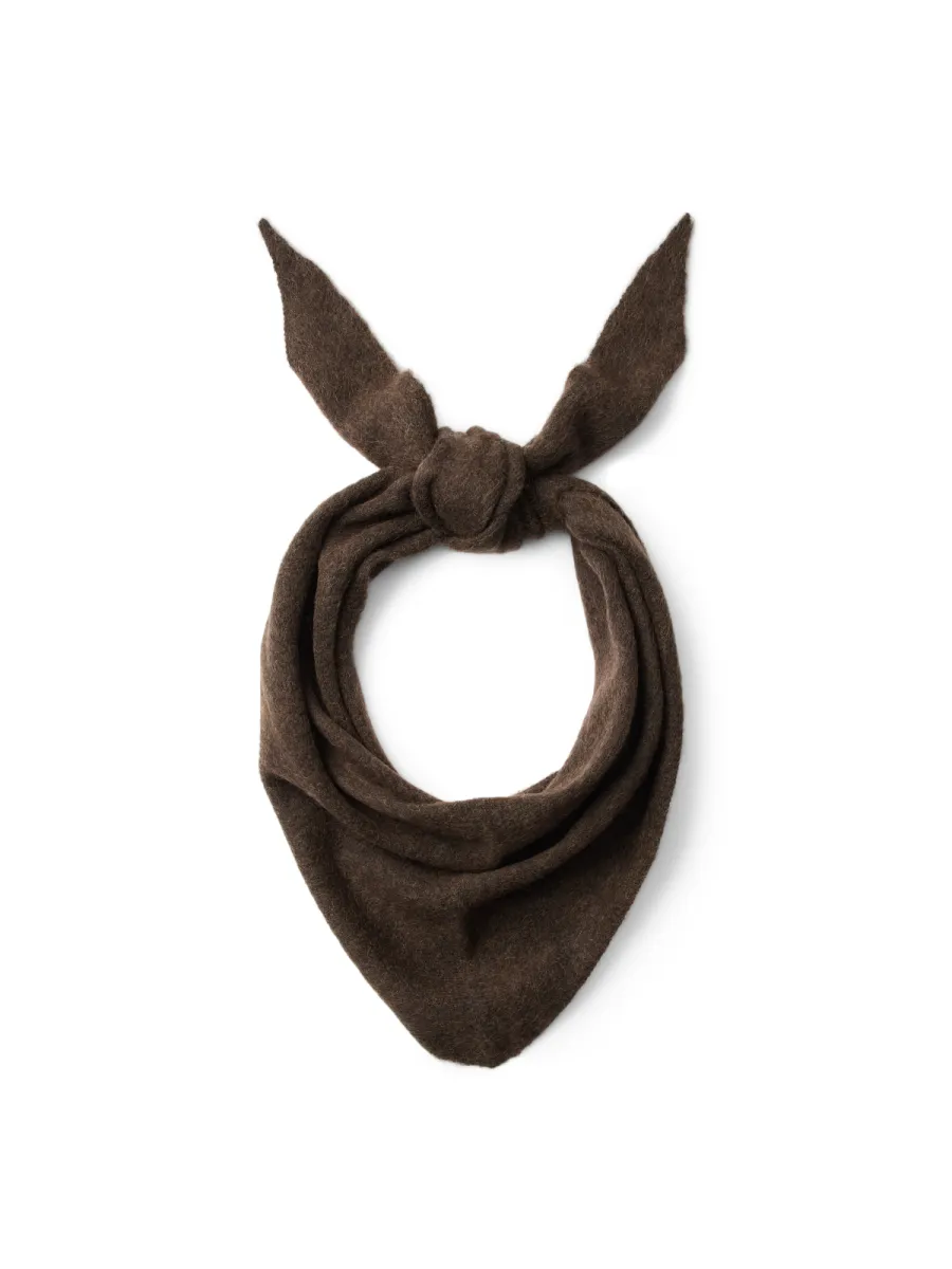 Selected Femme-SLWLULU BRUSHED WOOL BLEND SCARF NO-16102228-Delicioso-BRUIN