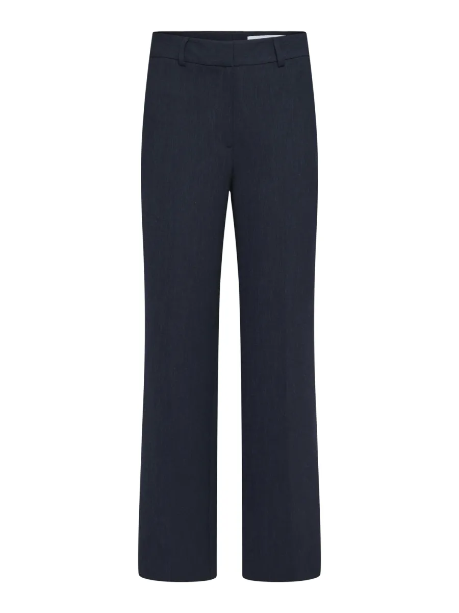 Selected Femme-SLWRITA MW WIDE PANT DARK SAP MEL N-16090234-Dark Sapphire-BLAUW
