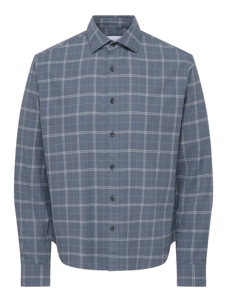 SONS-ONSALON LS SLIM SHIRT FRML-22039086-Turbulence-GRIJS