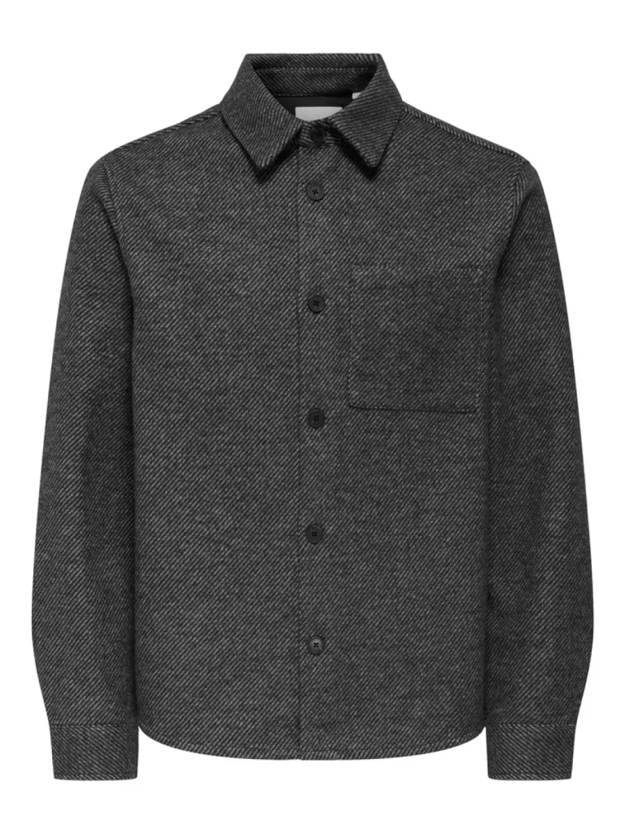 SONS-ONSMICAH TWILL OVERSHIRT FRML-22035478-Medium grey melange-GRIJS MELEE