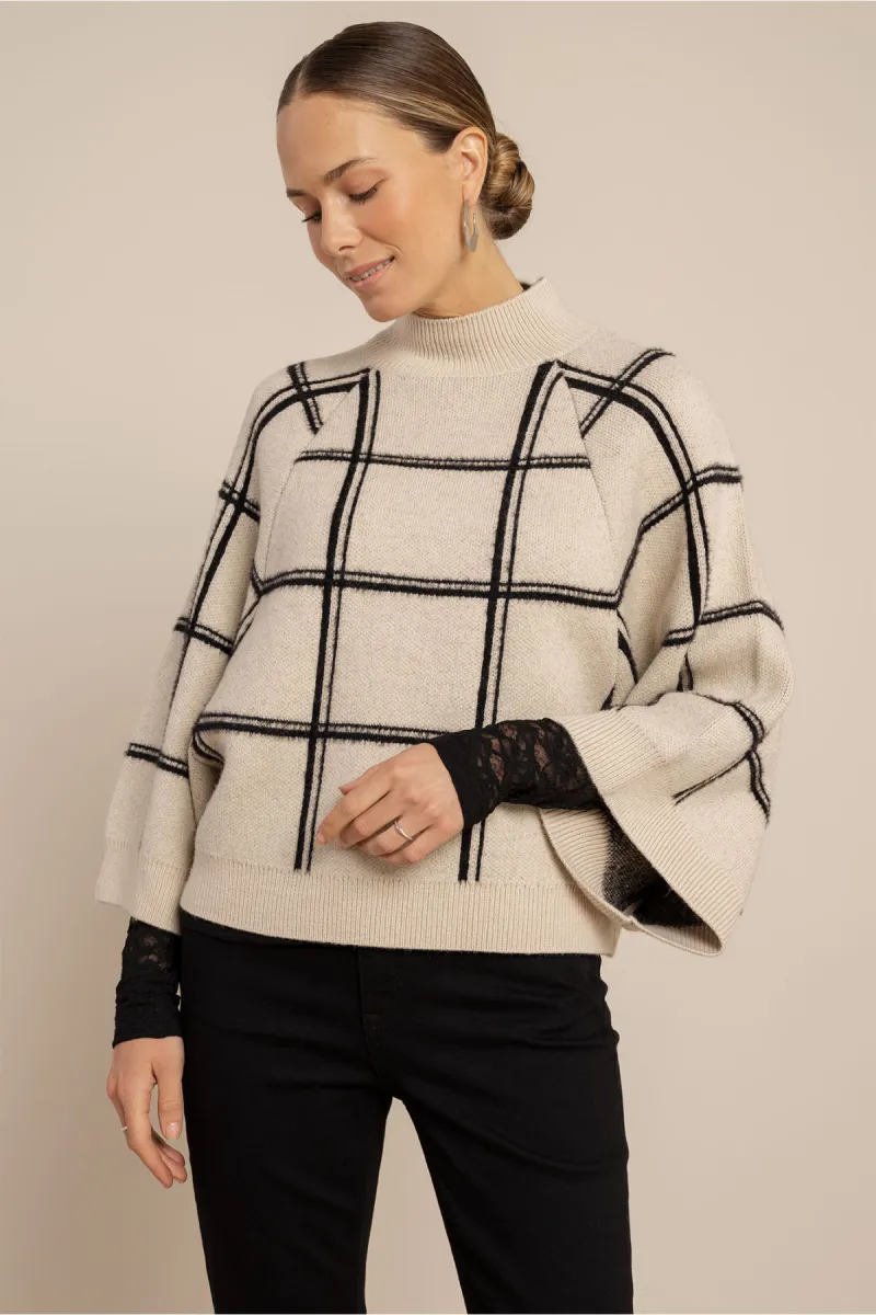 STUDIO ANNELOES-Cecile check pullover-14324-1490 Kit/black-KIT