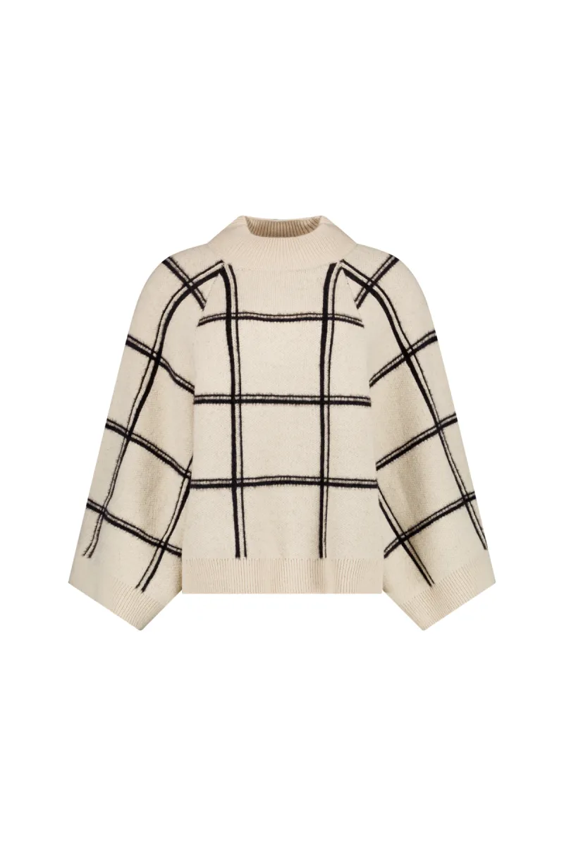 STUDIO ANNELOES-Cecile check pullover-14324-1490 Kit/black-KIT