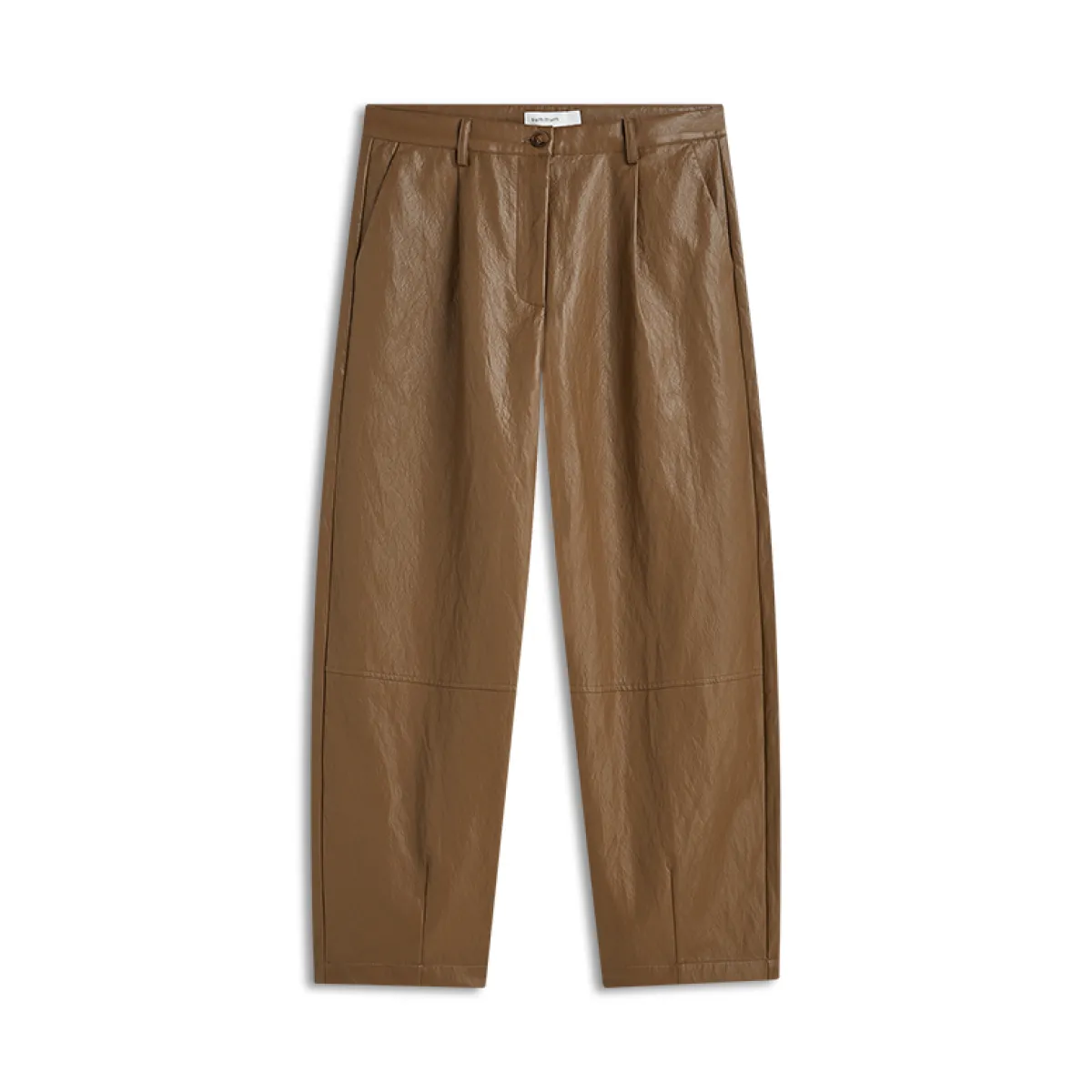 Summum-Balloon trousers soft faux leather-4s3043-12526-756 Sepia brown-BRUIN