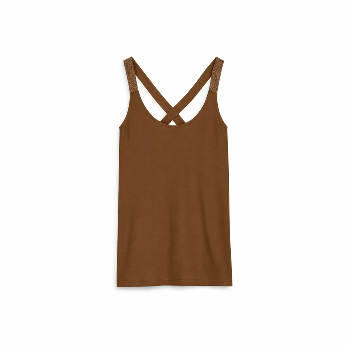 Summum-Crossband top organic elastane basic-3s4483-30366-756 Sepia brown-BRUIN