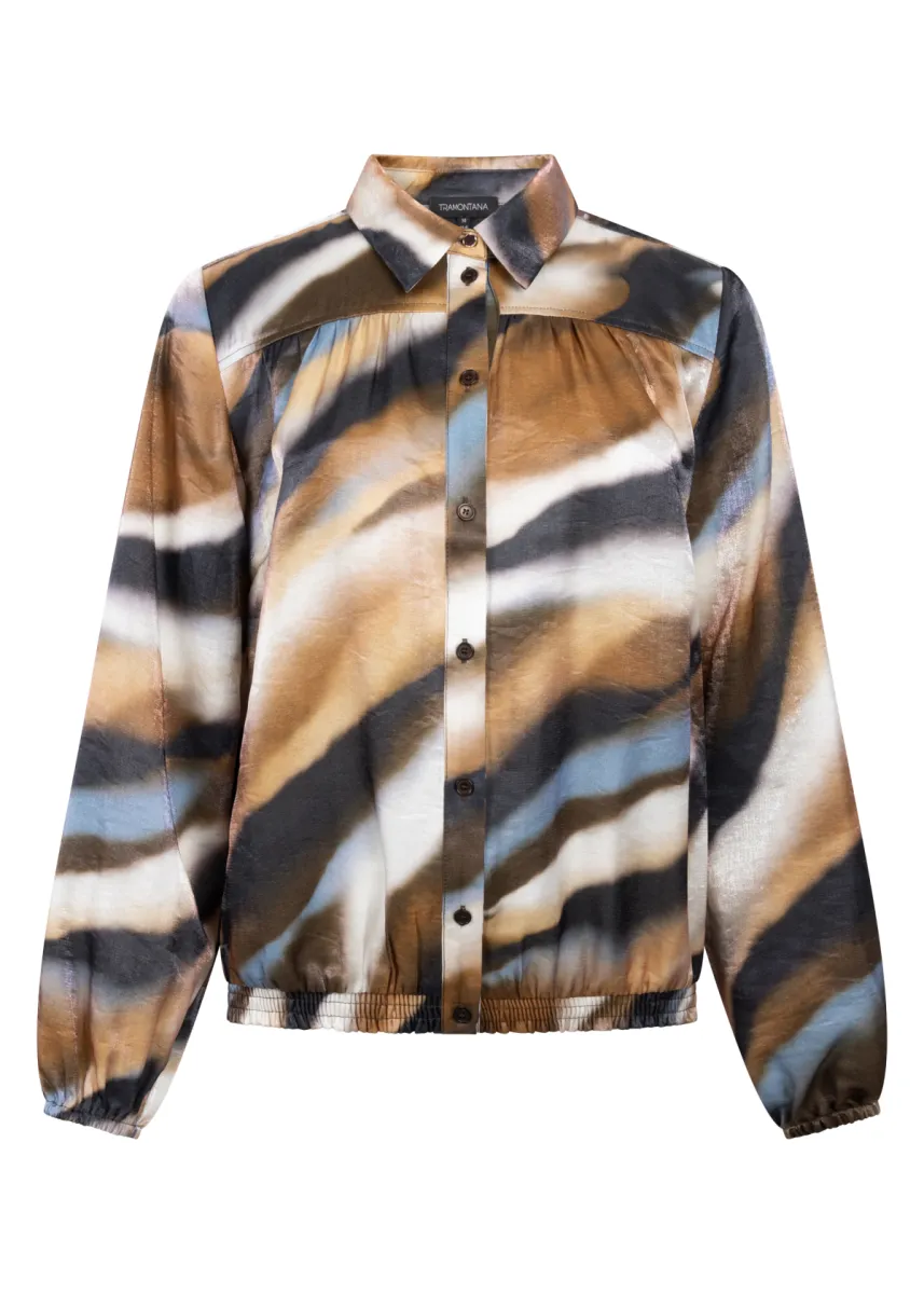 TRAMONTANA-Blouse-C12-22-301-099992-BRUIN COMBINATIES