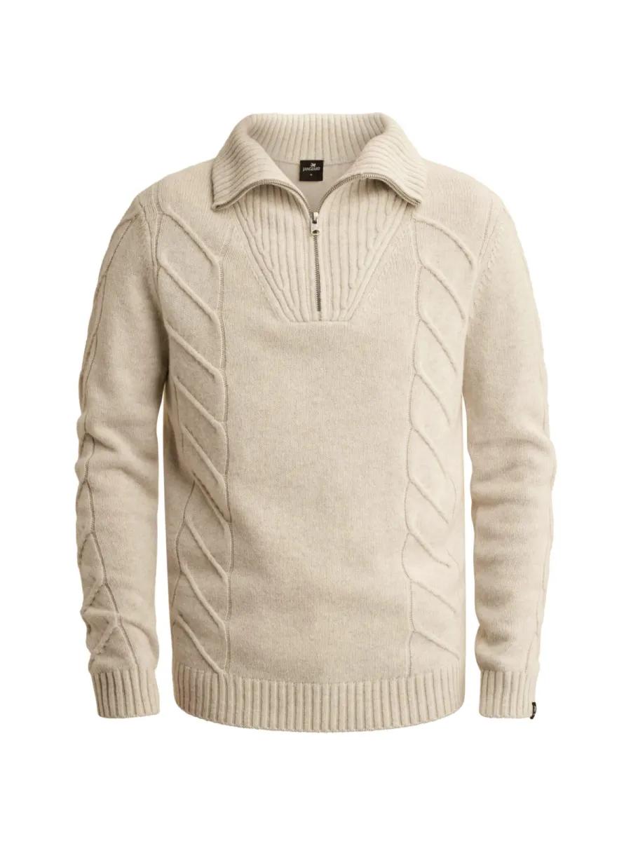 Vanguard-Half zip collar premium wool-VKW2610355-7190 Early frost-WIT