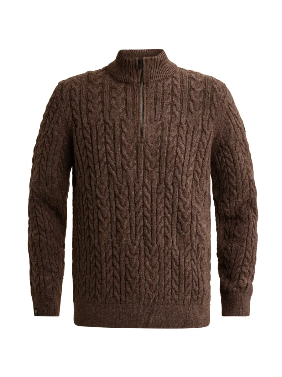 Vanguard-Half zip collar wool blend-VKW2610354-4323 Moonscape-LICHT-/PAREL GRIJS