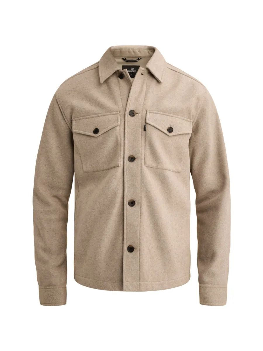 Vanguard-Long sleeve shirt Woolblend-VSI2610263-9104 Mourning dove-GRIJS