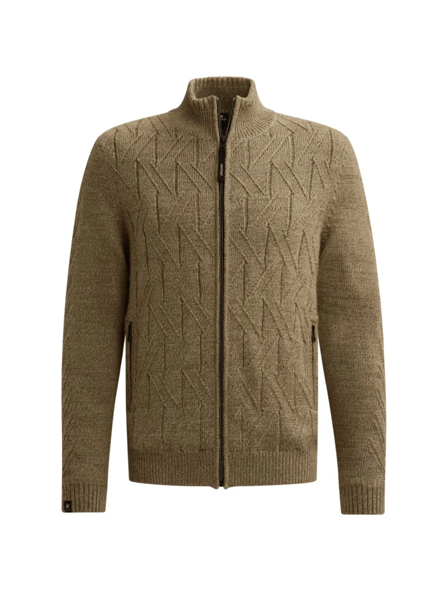 Vanguard-Zip jacket wool blend ruler-VKC2609370-7147 Greige-GRIJS