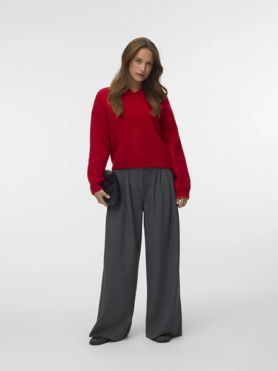 vero-moda-vmloon-ls-tight-v-neck-short-pullov-10355874-high-risk-red-rood-1 VERO MODA-VMLOON LS TIGHT V-NECK SHORT PULLOV-10355874-High Risk Red-ROOD