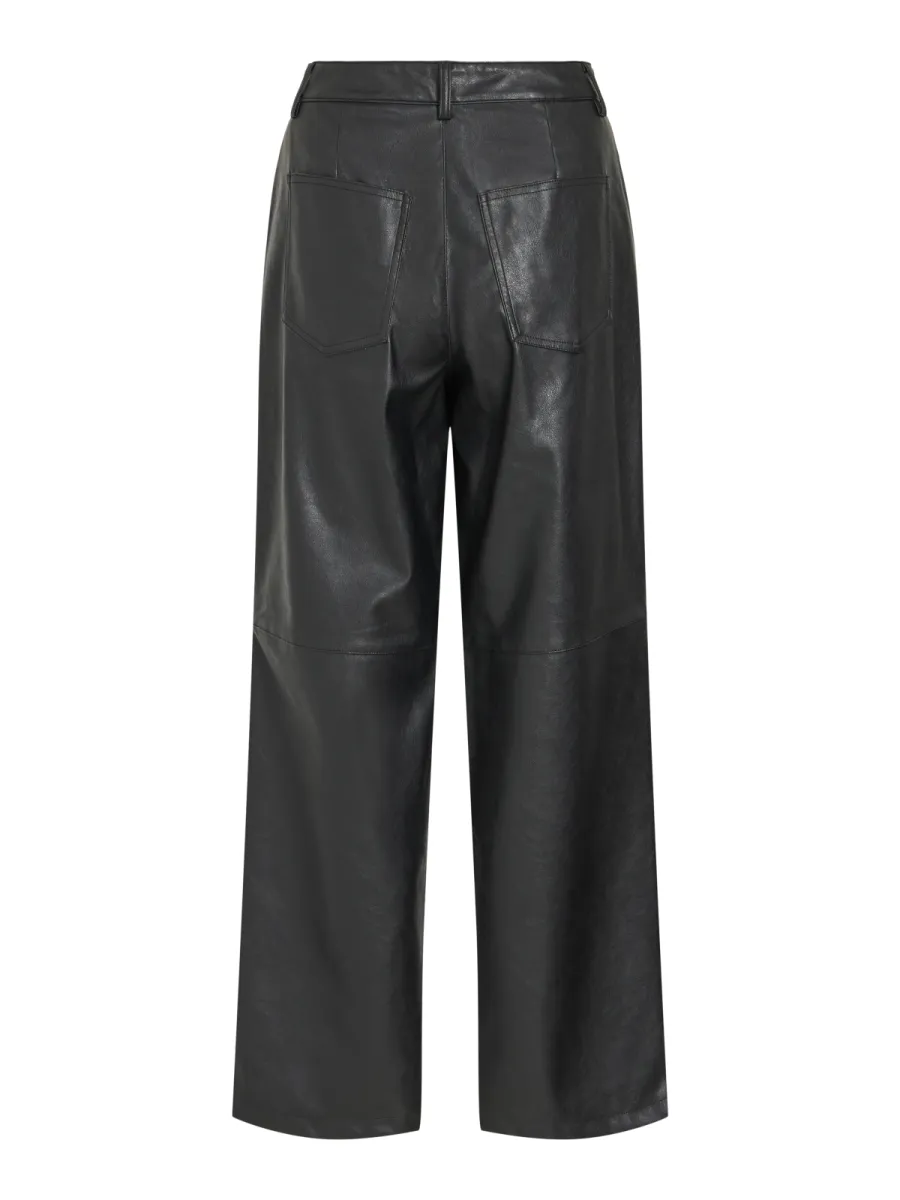 VILA-VIANNILI RW PANTS-14118943-Black Beauty-BLACK