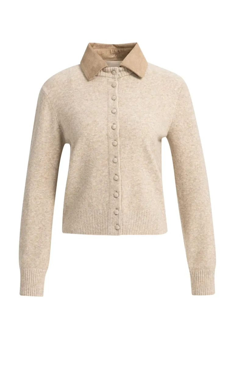 YAYA-Cardigan with Derachble Collar-01-010185-610-990902-BEIGE