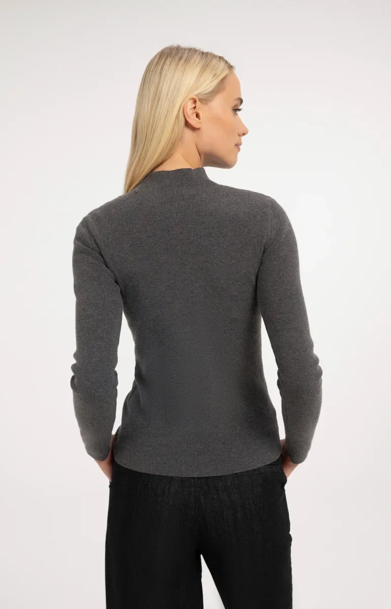yaya-ribbed-turtleneck-sweater-with-button-detail-01-000660-610-93900-grijs-7 YAYA-Ribbed Turtleneck Sweater with Button Detail-01-000660-610-93900-GRIJS