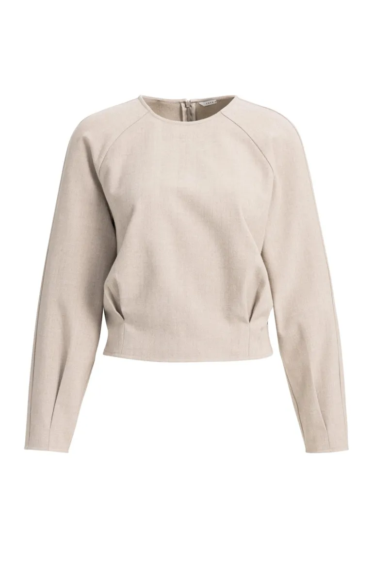 YAYA-Top met lange mouwen en; Polyester/Viscose/Elastane; 990972-01-701426-610-990972-BEIGE